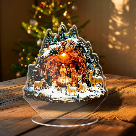 SZOPKA BOŻE NARODZENIE OZDOBA STROIK CHOINKA PREZENT NA ŚWIĘTA GWIAZDKĘ