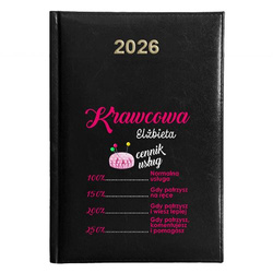 KALENDARZ KSIĄŻKOWY A5 dzienny 2026 ROK TERMINARZ NOTATNIK KRAWCOWA