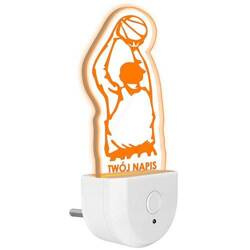 Lampka Nocna LED dla Dzieci KOSZYKÓWKA KOSZYKARZ kontaktu gniazdka CZUJNIK
