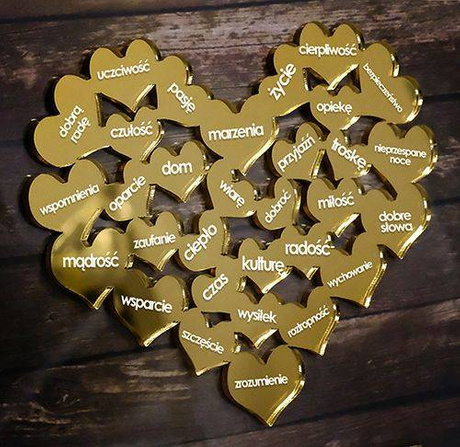 Prezent na Dzień Babci Dziadka Dziadków złoty obraz 3D ramka podziękowanie