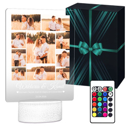 Lampka Nocna ramka prezent na WALENTYNKI DZIEWCZYNY chłopaka żony męża NIEJ z personalizacją