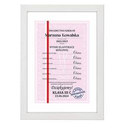 RAMKA ŚWIADECTWO PODZIĘKOWANIE DLA NAUCZYCIELA