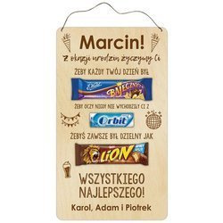 Prezent na urodziny upominek tablica