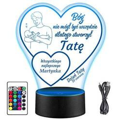 LAMPKA NOCNA LED prezent NA DZIEŃ TATY OJCA DLA FACETA NIEGO SERCE UPOMINEK
