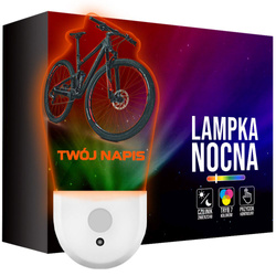 Lampka Nocna LED dla Dziecka Rower Górski Rowerzysty do gniazdka CZUJNIK