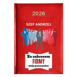 KALENDARZ KSIĄŻKOWY A5 dzienny 2026 ROK TERMINARZ NOTATNIK SZEF SZEFOWA