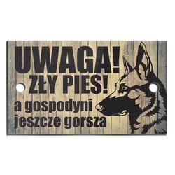 Tabliczka Tablica UWAGA PIES WZORY