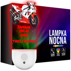 Lampka Nocna LED dla Dziecka Motor Ścigacz Yamaha kontaktu gniazdka CZUJNIK