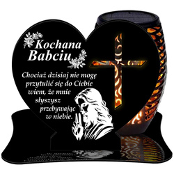 ZNICZ SOLARNY LED WIECZNY PODSTAWKA NA CMENTARZ GRÓB Krzyż EFEKT PŁOMIENIA DLA BABCI