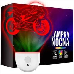 Lampka Nocna LED dla Dzieci DUCATI MOTOR do kontaktu gniazdka CZUJNIK
