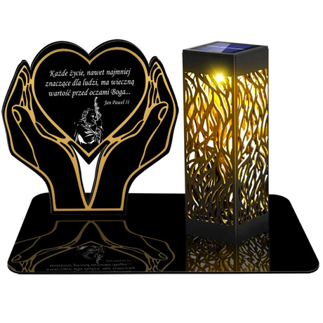 ZNICZ SOLARNY LED WIECZNY PODSTAWKA NA CMENTARZ GRÓB lampka 3D 