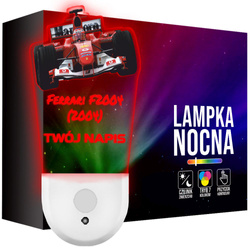 Lampka Nocna LED dla Dziecka bolid Ferrari F2004 kontaktu gniazdka CZUJNIK