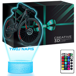 LAMPKA NOCNA LED 3D Rower Górski Dla Rowerzysty prezent dla dziecka URODZINY statuetka + pilot