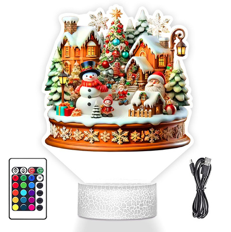 LAMPKA NOCNA LED 3D SZOPKA BOŻE NARODZENIE prezent dla dziecka NA ŚWIĘTA