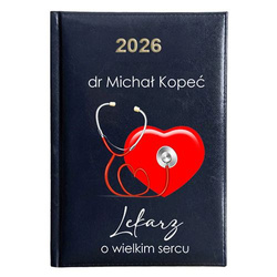 KALENDARZ KSIĄŻKOWY A5 dzienny 2026 ROK TERMINARZ NOTATNIK LEKARZ