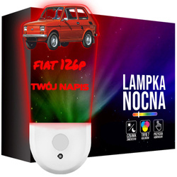 Lampka Nocna LED dla Dziecka auto Fiat 126p kontaktu gniazdka CZUJNIK