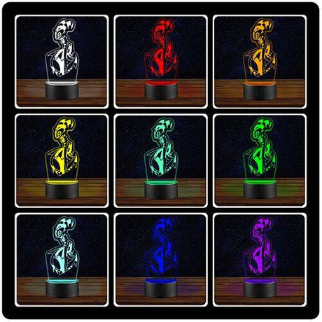 LAMPKA NOCNA LED HAZBIN HOTEL BLITZO 3D + PILOT prezent URODZINY statuetka