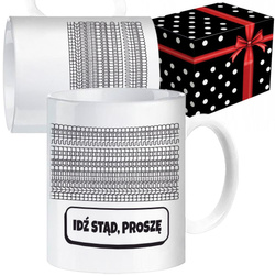 KUBEK BEZ CENZURY SP#ERDALAJ MIŁEGO DNIA A TERAZ WYP#ERDALAJ IDŹ PAN W CH#J PREZENT UKRYTY PRZEKAZ