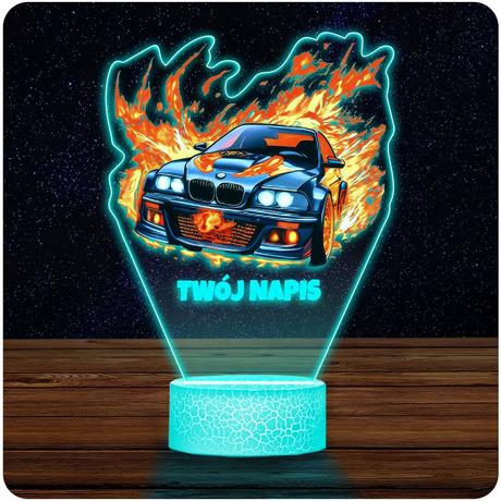LAMPKA NOCNA LED 3D samochód BMW E46 M3 prezent chłopca URODZINY dziecka