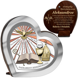 OBRAZEK PAMIĄTKA BIERZMOWANIA PREZENT GRAWER BIERZMOWANIE PERSONALIZACJA