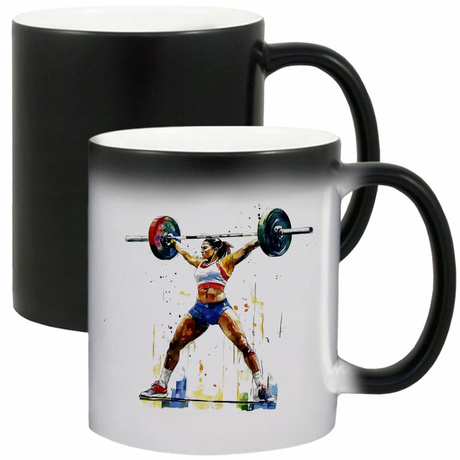 KUBEK SPORTOWY NAGRODA DLA SZTANGISTKI PODNOSZENIE CIĘŻARÓW WEIGHTLIFTING