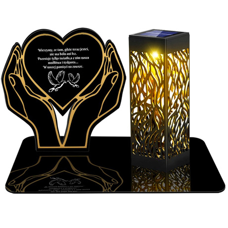 ZNICZ SOLARNY LED WIECZNY PODSTAWKA NA CMENTARZ GRÓB lampka 3D 