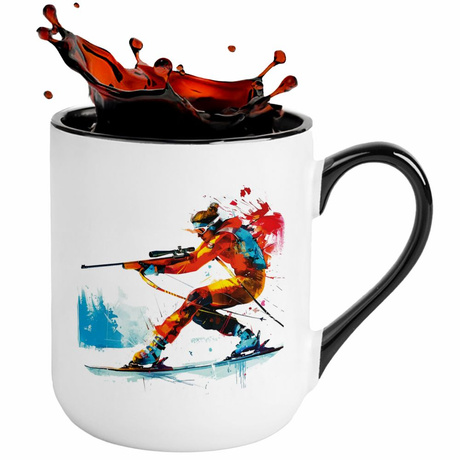 KUBEK SPORTOWY NAGRODA DLA BIATHLONISTY BIATHLON STRZELECTWO BIATHLONISTA
