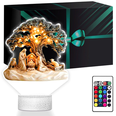 LAMPKA NOCNA LED 3D SZOPKA BOŻE NARODZENIE prezent dla dziecka NA ŚWIĘTA