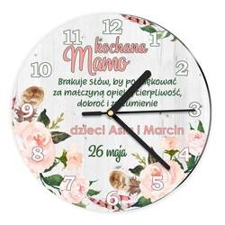 DZIEŃ MAMY Matki prezent UPOMINEK ZEGAR ŚCIENNY