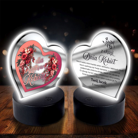 OBRAZEK LED PREZENT NA DZIEŃ KOBIET DLA UKOCHANEJ KOBIETY DZIEWCZYNY ŻONY