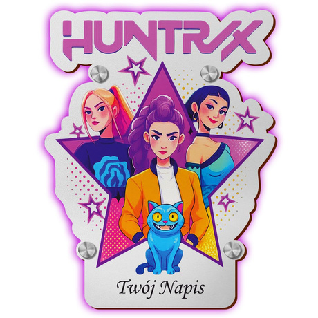 LAMPKA NOCNA LED Huntrix Łowczynie Demonów prezent DLA DZIECKA NA ŚCIANĘ