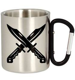 METALOWY KUBEK TURYSTYCZNY KOMPAS SURVIVAL PREZENT