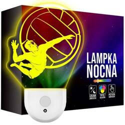 Lampka Nocna LED dla Dzieci SIATKÓWKA PIŁKA do kontaktu gniazdka CZUJNIK