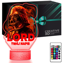 LAMPKA NOCNA LED 3D LORD VADER GWIEZDNE prezent dziecka URODZINY statuetka