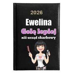 KALENDARZ KSIĄŻKOWY A5 dzienny 2026 ROK TERMINARZ NOTATNIK FRYZJER