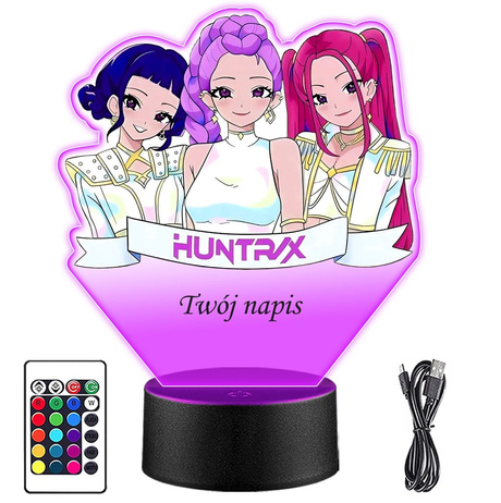 LAMPKA NOCNA LED Huntrix K-pop Łowczynie Rumi Mira Zoey prezent dla dziecka Na Prezent + Pilot