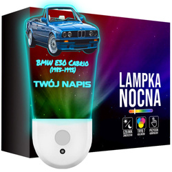 Lampka Nocna LED dla Dziecka auto BMW E30 Cabrio kontaktu gniazdka CZUJNIK