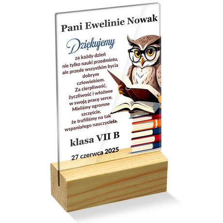 PREZENT NA ZAKOŃCZENIE ROKU SZKOLNEGO PODZIĘKOWANIE NAUCZYCIELA WYCHOWAWCY