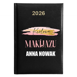 KALENDARZ KSIĄŻKOWY A5 dzienny 2026 ROK TERMINARZ NOTATNIK MAKIJAŻYSTKA