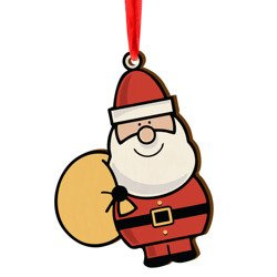 Drewniana bombka na choinkę