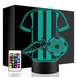 LAMPKA NOCNA PIŁKARZ PIŁKA KORKI 3D LED + PILOT prezent MIKOŁAJKI święta