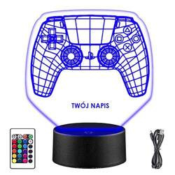 LAMPKA NOCNA LED PAD PS5 KONSOLA 3D + PILOT prezent URODZINY statuetka