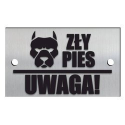 Tabliczka Tablica UWAGA PIES ALUMINIUM WZORY