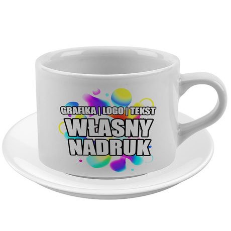 FILIŻANKA LOGO FIRMOWY LOGIEM Z TWOIM NADRUKIEM ZDJĘCIEM NAPISEM URODZINY