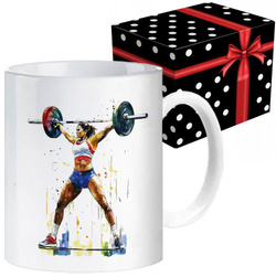 KUBEK SPORTOWY NAGRODA DLA SZTANGISTKI PODNOSZENIE CIĘŻARÓW WEIGHTLIFTING