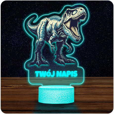 Lampka Nocna 3D LED Dinozaur T-Rex Prezent dla Chłopca Dzieci na Urodziny