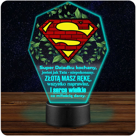 Prezent na Dzień Babci i Dziadka dla dziadków statuetka LAMPKA NOCNA LED
