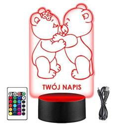 LAMPKA NOCNA LED prezent NA WALENTYNKI DLA DZIEWCZYNY CHŁOPAKA MIŚ MISIE