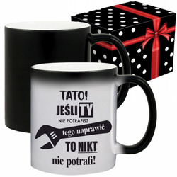 PREZENT NA DZIEŃ TATY DZIEŃ OJCA MAGICZNY KUBEK Z NADRUKIEM MIX WZORY