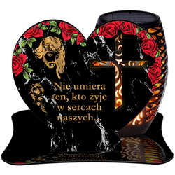 ZNICZ SOLARNY LED WIECZNY PODSTAWKA NA CMENTARZ GRÓB Krzyż EFEKT PŁOMIENIA